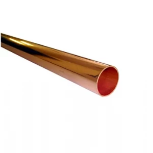 Close Up Of Round Copper Tubes Stacked In Warehouse Showing Smooth Surface And Uniform Thickness