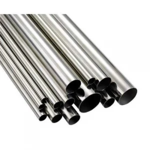 Close-up Image Of Stainless Steel Plumbing Pipes Stacked Ready For Shipment