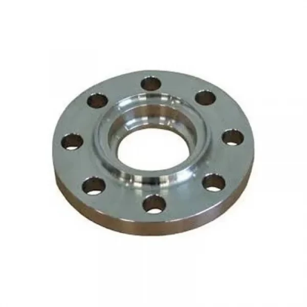 Close-up View Of Stainless Steel Flange Showing Surface Finish And Bolt Holes