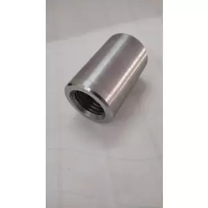 Close-up View Of 25mm Threaded Rebar Coupler Used For Mechanical Splicing