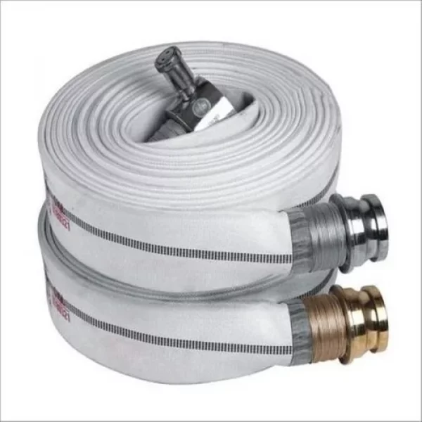Close-up View Of Durable RRL Fire Hose Pipe Coiled Ready For Shipment