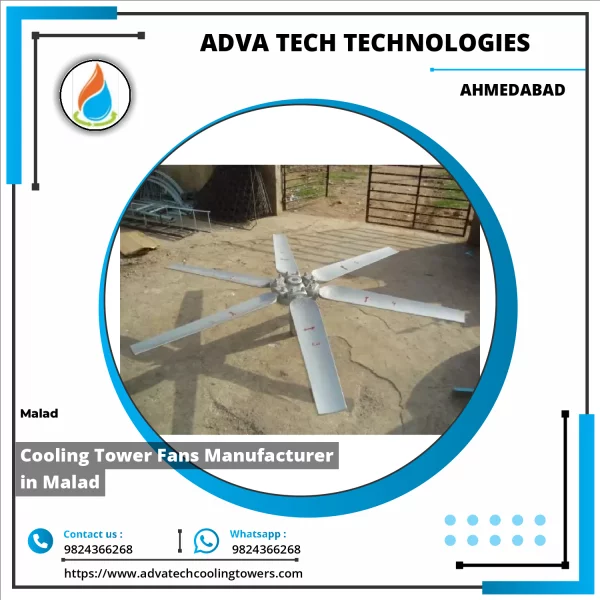 Industrial Cooling Tower Fan Installed On Steel Frame