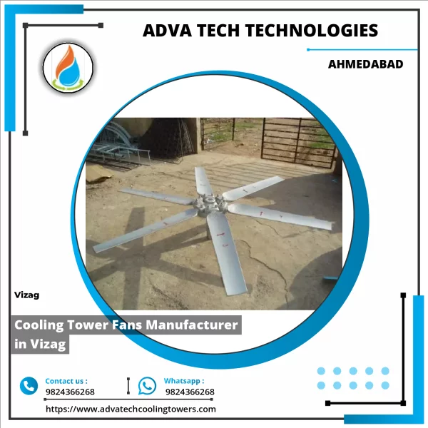 Industrial Cooling Tower Fan Installed Outdoors Showing Blade Design