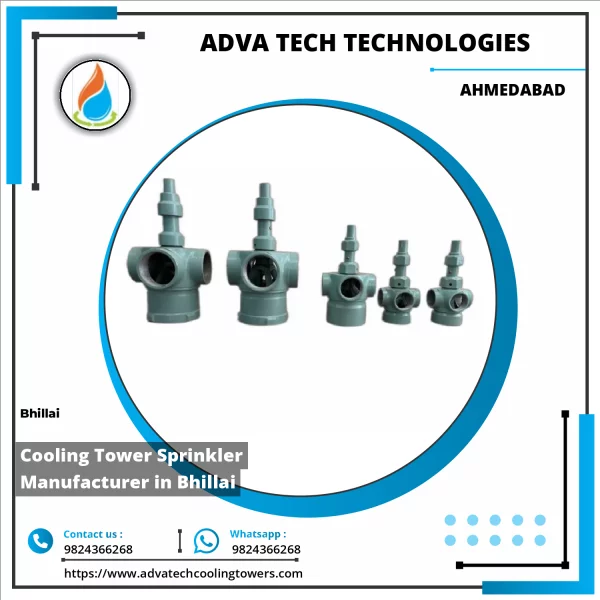 Cooling Tower Sprinkler Installed On Industrial Cooling System With Water Spray