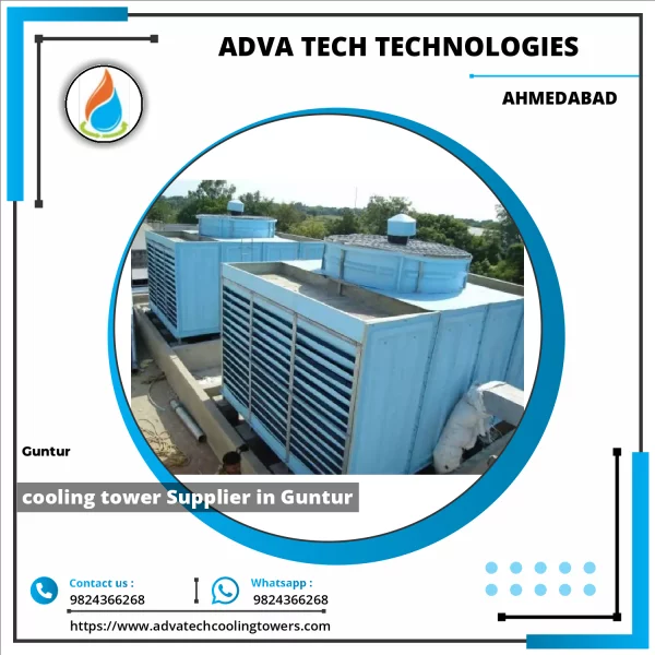 Industrial Cooling Tower System Installed At A Manufacturing Facility