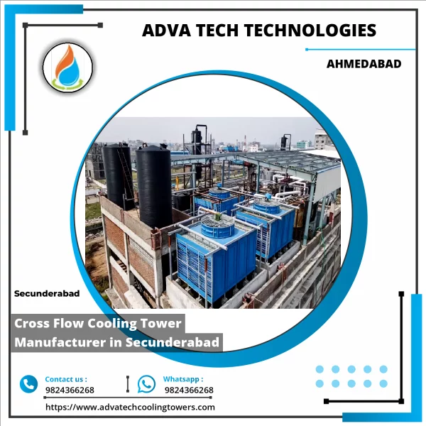 Cross Flow Cooling Tower Showing Airflow And Water Distribution
