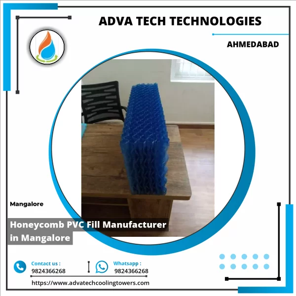 Honeycomb PVC Fill Installed Inside Industrial Cooling Tower System