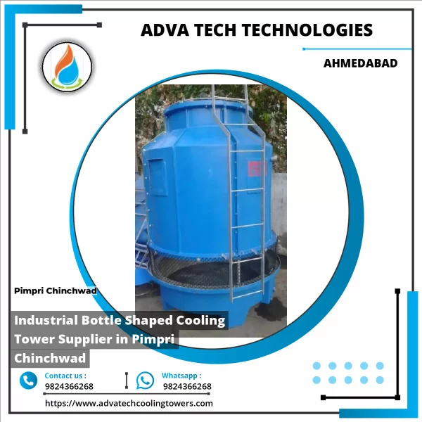 Industrial Bottle Shaped Cooling Tower Installed At Factory Site