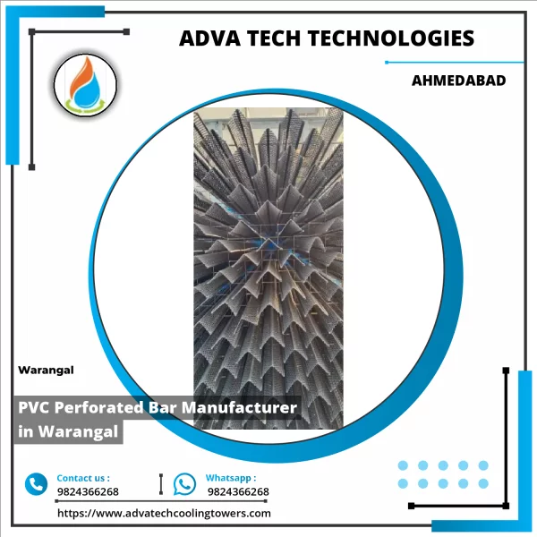 PVC Perforated Bar Used In Industrial Cooling Towers Showing Close-up Detail