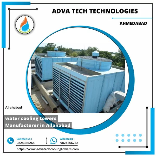 Water Cooling Tower System Installed At An Industrial Site
