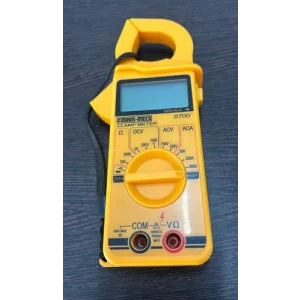 Digital Clamp Meter Used For Electrical Current Measurement On Industrial Cables