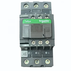 Schneider Contactor Unit Installed In Industrial Control Panel