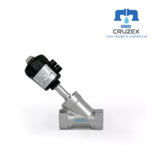 ISO Type Control Valve Showing Body And Actuator Parts For Industrial Flow Regulation