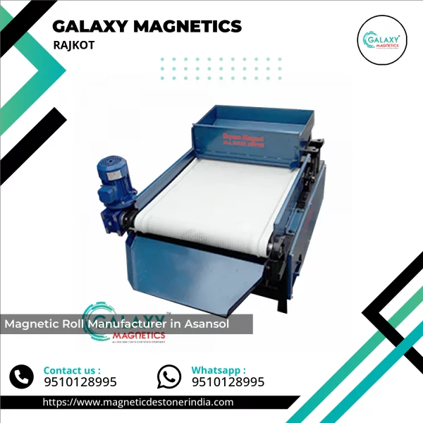 Industrial Magnetic Roll Used For Separating Metal Contaminants On Conveyor Systems