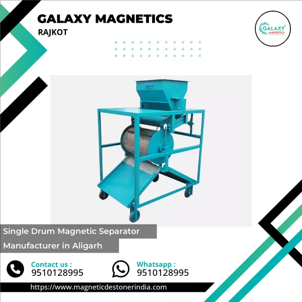 Single Drum Magnetic Separator Used For Removing Metal Contaminants From Bulk Materials