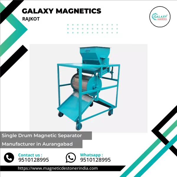 Single Drum Magnetic Separator Installed In An Industrial Facility