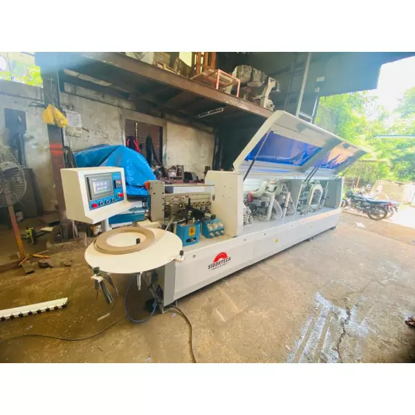 Automatic PVC Edge Bander With End Cutting, Corner Rounding, Spray & Buffing Machine In Maharashtra | Siddhtech Industry