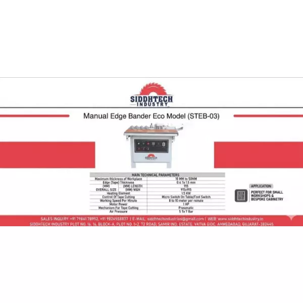 Economic Manual PVC Edge Bander Machine Bengaluru