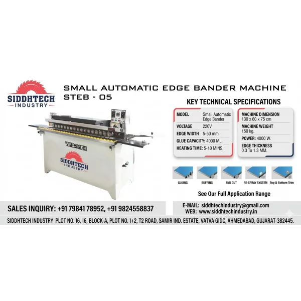 Interior Small Automatic Edge Bander Manufacturers In Bardhaman