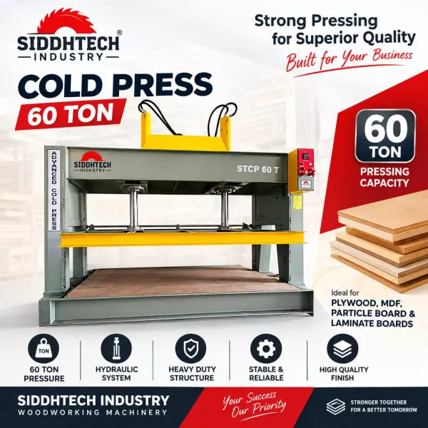 Plywood Laminate Hydraulic Cold Pressing Machines In Telangana