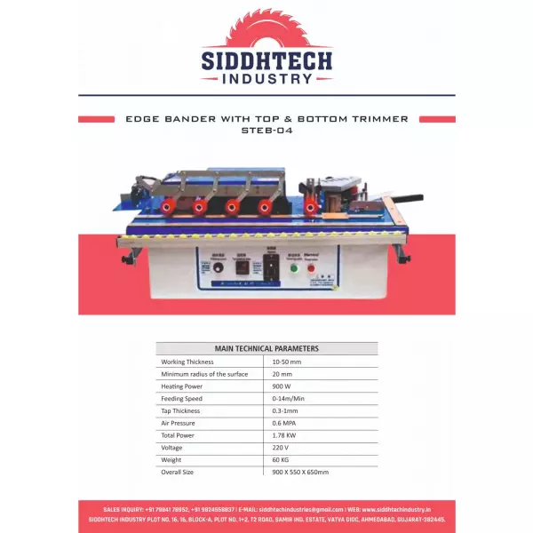 Semi Auto Edge Bander With Top Bottom Trimmer Manufacturer In Mumbai