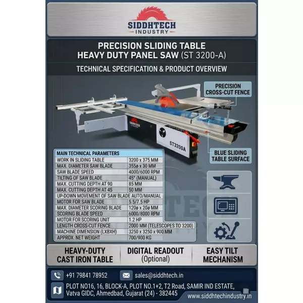 Sliding Table Panel Saw Machine Supplier In Kolkata