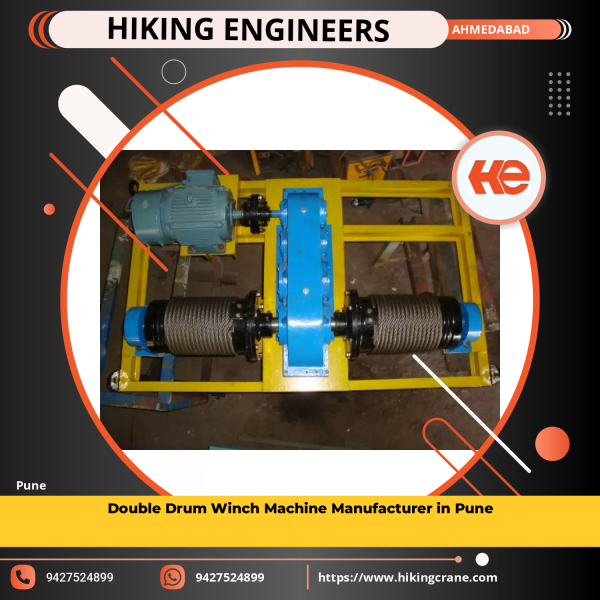 Double Drum Winch Machine Used For Heavy Lifting Operations