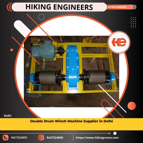 Double Drum Winch Machine Equipped With Radio Remote Control System