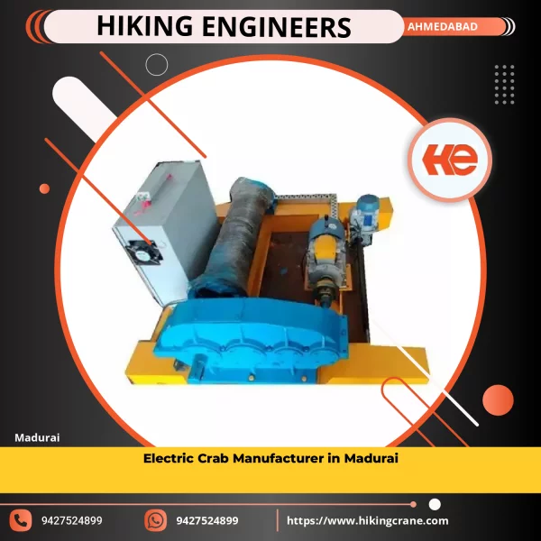 Electric Crab Hoist Lifting Heavy Load In Industrial Setting