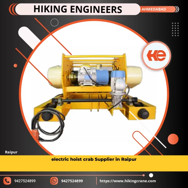 Electric Hoist Crab Installed On Overhead Crane Lifting Load