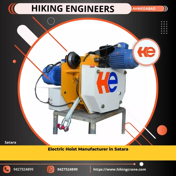 Industrial Electric Hoist Lifting Heavy Metal Load In Factory
