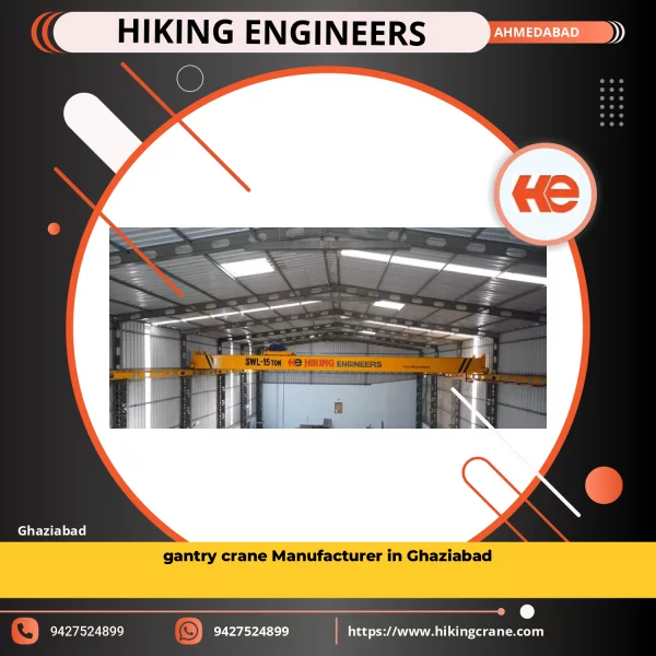 Steel Gantry Crane Structure Lifting Heavy Load On Factory Site