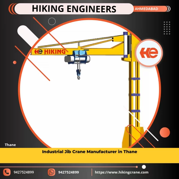 Industrial Jib Crane Installed At A Manufacturing Site
