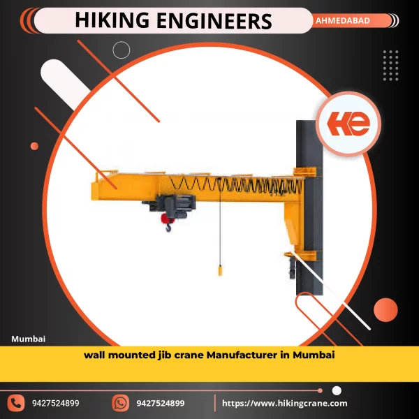 Wall Mounted Jib Crane Installed On Factory Wall Lifting Heavy Materials