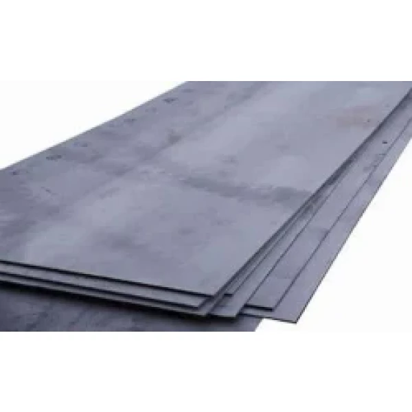 Stack Of Mild Steel Hot Rolled Sheets Showing Textured Surface