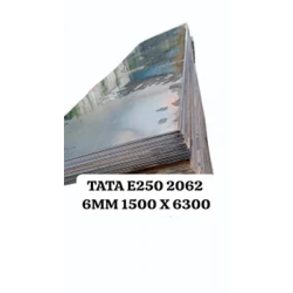 Mild Steel Plate Stacked In Industrial Warehouse