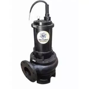 Sludge Pump Installed At Industrial Site Pumping Thick Wastewater