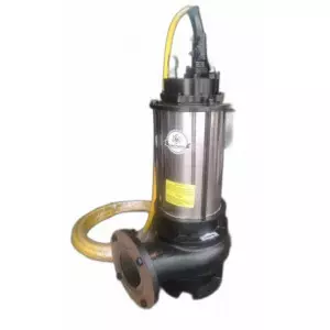 Submersible Wastewater Pump Installed At An Industrial Site Handling Sewage Water