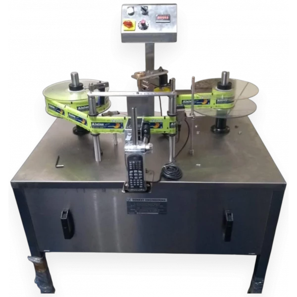 Sticker Roll Winding Rewinding Machine Operating In Packaging Line