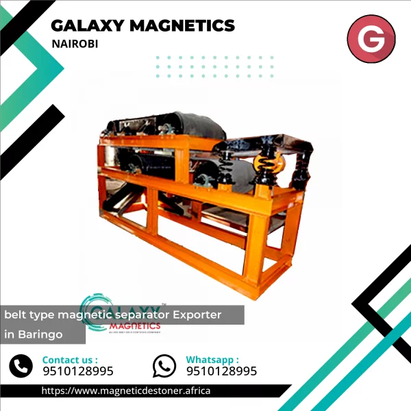 Belt Type Magnetic Separator Installed On An Industrial Conveyor System