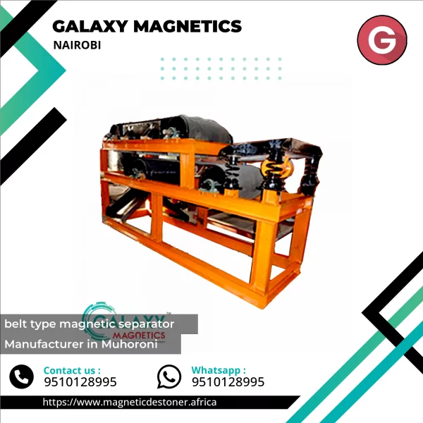 Belt Type Magnetic Separator Installed In Industrial Setting