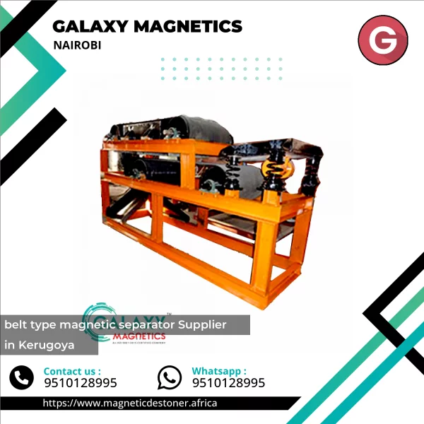 Belt Type Magnetic Separator Installed In An Industrial Bulk Material Processing Plant