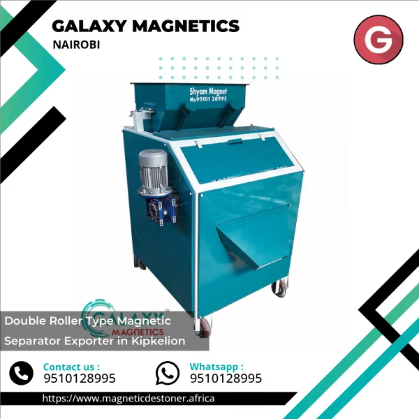 Double Roller Type Magnetic Separator Showing Dual Rollers And Sturdy Frame
