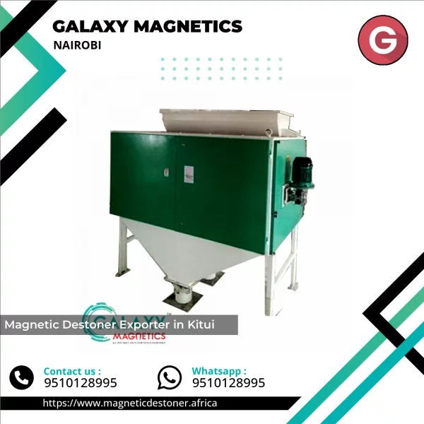 Industrial Magnetic Destoner Machine Separating Stones From Grains In An Industrial Setting