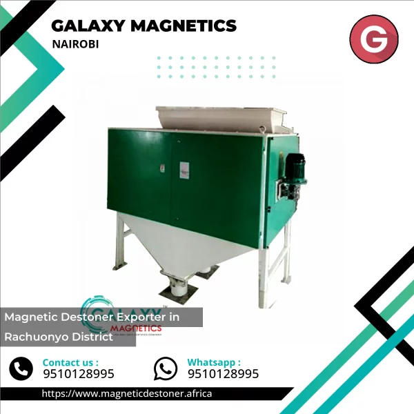 Industrial Magnetic Destoner Machine Sorting Stones From Grains