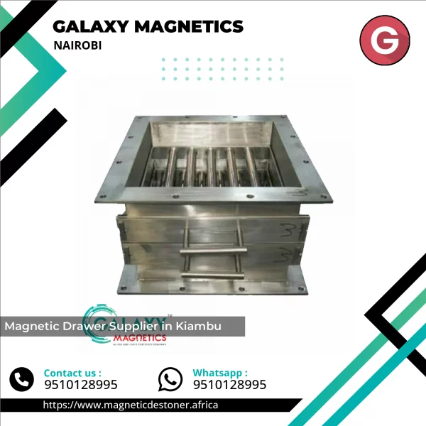 Magnetic Drawer Unit Installed In An Industrial Chute For Metal Separation