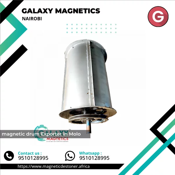 Close-up View Of A Heavy-duty Magnetic Drum Used In Industrial Metal Separation Processes