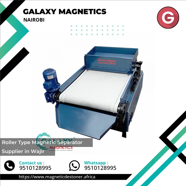 Roller Type Magnetic Separator Machine Installed For Metal Removal From Bulk Materials
