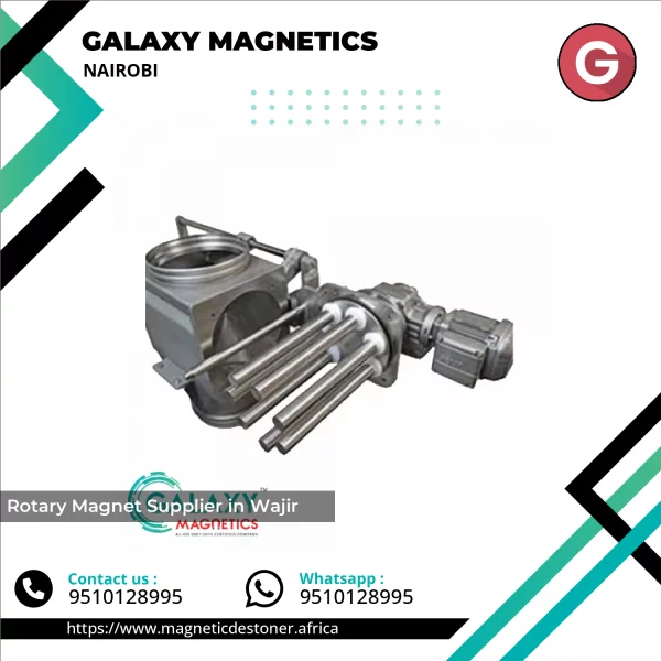 Rotary Magnet Installed On Industrial Conveyor System