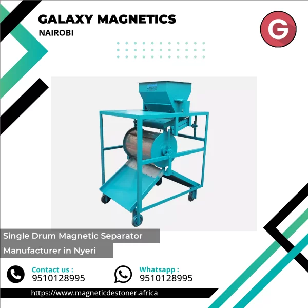 Single Drum Magnetic Separator Machine Showing Magnetic Drum Component